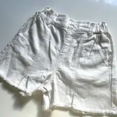 ホワイトデニム ハーフパンツ 150cm