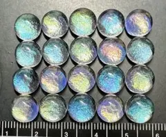 N-2846 クリア イリデッセントの ガラスナギット20個