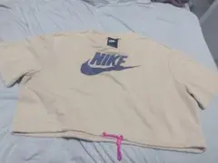 Nike クロップドTシャツ M ベージュ