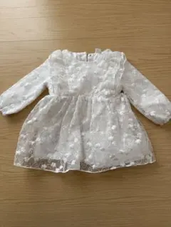 ホワイトレースベビードレス