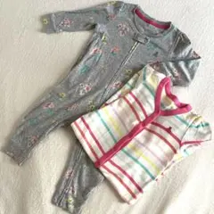 GAP baby ロンパース　6-12ヶ月　花柄&ボーダー