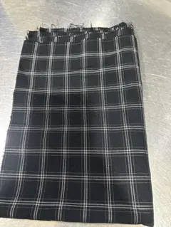 生地 はぎれ チェック ブラック 黒 布