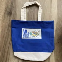 原田治　オサムグッズ　トートバッグ　当時物　ミスタードーナツ　ミスド　青　白