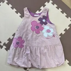 KPニットプランナー 花　コーデュロイ ジャンパースカート