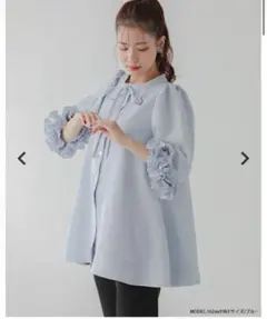 フィットモア fitmore ボリュームフリルスリーブブラウス