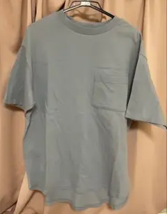 ライトブルー 半袖 Tシャツ ポケット付き