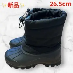 【裏ボア】防寒 スノーブーツ ブラック 防水 雪 アウトドア 男女兼用 シューズ