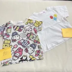 ハローキティ プリント Tシャツ 90cm 80