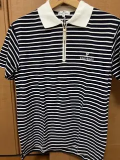 クレージュ（courreges ）ポロシャツ 半袖 ネイビー/ホワイト
