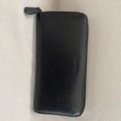 BARCOSシュリンクレザーバイカラー長財布 黒