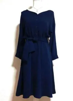 【美品】ROPE ロペピクニック　ネイビー　ロングワンピース