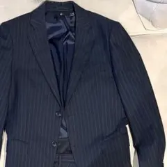 ユニクロ +J ウール ストライプ セットアップSサイズ ネイビー