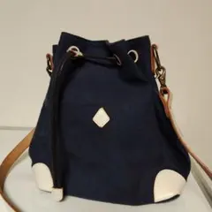 B鞄B） CLEDRAN キャンバス 巾着 ショルダーバッグ