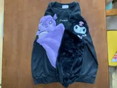 キャラクター付き黒スウェット M-L