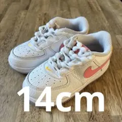 Nike 14cm Force1 pink × orange スニーカー