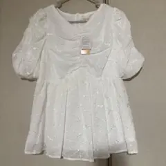 【未使用】アストリア　ペプラムトップス　ホワイト