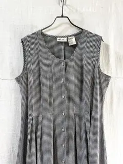 ギンガムチェック ロングワンピース