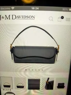 新品・未使用★J&M DAVIDSON Bonny Baguette ブラック