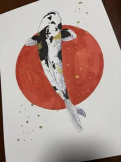 肉筆原画】龍亀 ロングイ（絵師 八咫魅音） - メルカリ