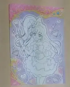 魔法つかいプリキュア　キミとアイドルプリキュア背景付きぬりえセット
