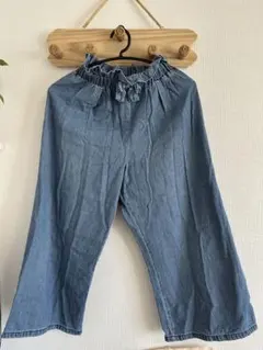 デニムブルー ワイドパンツ 160