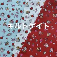 キルトゲイト　マーガレット&ソフィー　いちごとリボンと小花柄　セット売り