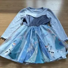 Littc FLAPコラボ　アナと雪の女王 長袖ワンピース 100cm