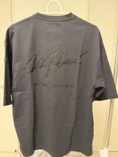 m*1様 wtw ダブルティー　バックプリント ポケットTシャツ ブラックのサムネイル
