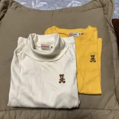 miki HOUSE Tシャツタートルネック長袖&半袖2枚セット
