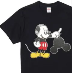 男女兼用 パロディおもしろTシャツ ネタTシャツ/黒