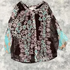 DIANEvonFURSTENBERG シアー　トップス　七分丈　シフォン　透けのサムネイル