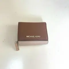 マイケルコース　三つ折財布　ブラウン