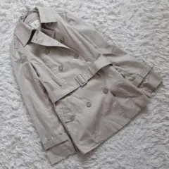 『KUMIKYOKU』 クミキョク (2) ダブルボタントレンチコート ミドル丈