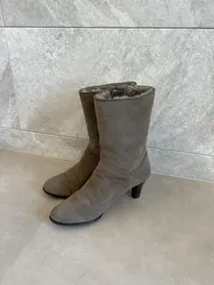 REGAL リーガル ショートブーツ 24.5cm ボア付き ブラウン スエード