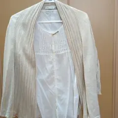 アースミュージック＆エコロジーブラウスとカーディガンのセットアップMサイズ