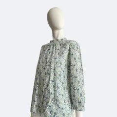 J.PRESS 小花柄 コットン ブラウス 七分袖 綿 花柄のサムネイル