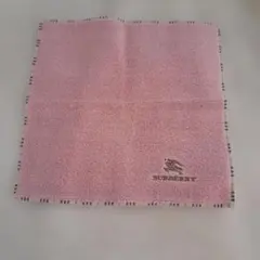 BURBERRY タオルハンカチ ピンク 刺繍ロゴのサムネイル