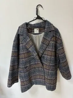 オーバーテーラードジャケット チェック テーラードジャケット Fサイズ