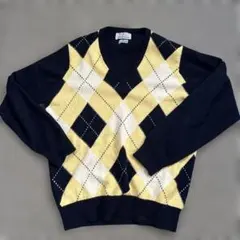 希少 ballantyne アーガイルニット 100%カシミヤ 美品