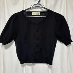 franche lippee 半袖カーディガン ブラックのサムネイル