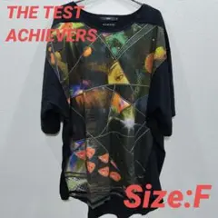 THE TEST　ACHIEVERS　総柄プリント　BIG Tシャツ　サイズF