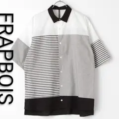 FRAPBOIS フラボア パッチバスク シャツ ボーダー ユニセックス 半袖のサムネイル