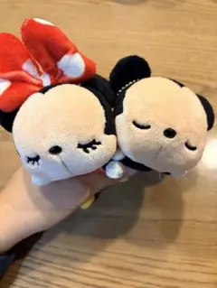 ディズニー ミッキー・ミニー ぬいぐるみ ボールチェーン付き