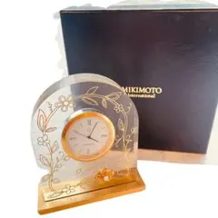 MIKIMOTO　ミキモト　真珠付　置時計　アーチ型のサムネイル