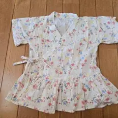 après les cours 花柄甚平 130サイズ　上