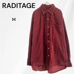 RADITAGE メンズ コーディロイ 長袖シャツ ボルドー M ネルシャツ