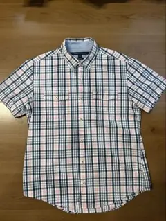 TOMMY HILFIGER チェック柄 半袖シャツ L