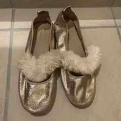 ZARA kids ファーパンプス　22.5cm