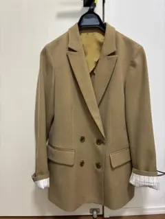 ROPE ベージュ ダブルブレスト テーラードジャケット