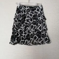 &byPinky&Dianne 未使用 総柄ロゴ レトロ シフォンスカートのサムネイル